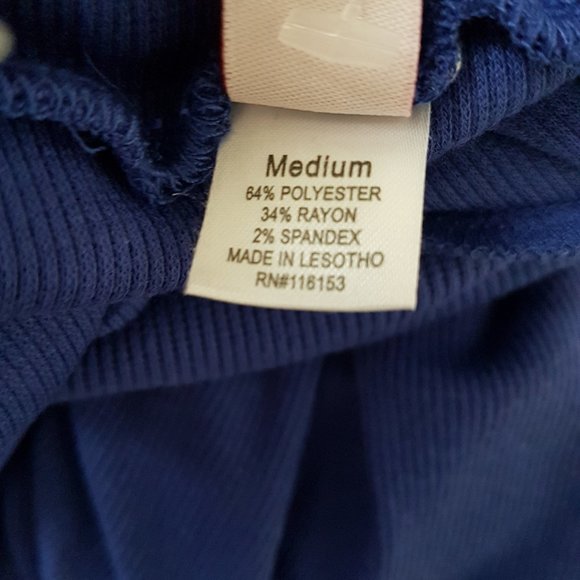 Red Heart Blue Turtleneck Knit Sweater Top , M - Picture 4 of 5